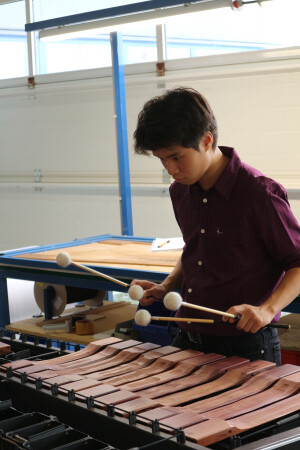 Slagwerkstudent Keith Ng