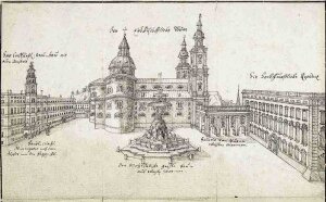 Residenz PLatz Salzburg rond 1710