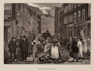Kalverstraat 2e helft 19e eeuw. Foto Stadsarchief Amsterdam.