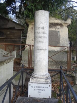 Graf van Ignace Pleyel, Père Lachaise:
"Ignace, PLEYEL, 14 novembre, 1831. De profundis"