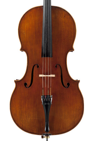 Een cello, gebouwd door Marino Capicchioni in Rimini 1944.
